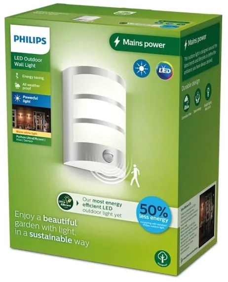 Philips - LED Applique da esterno con sensore PYTHON LED/3,8W/230V IP44