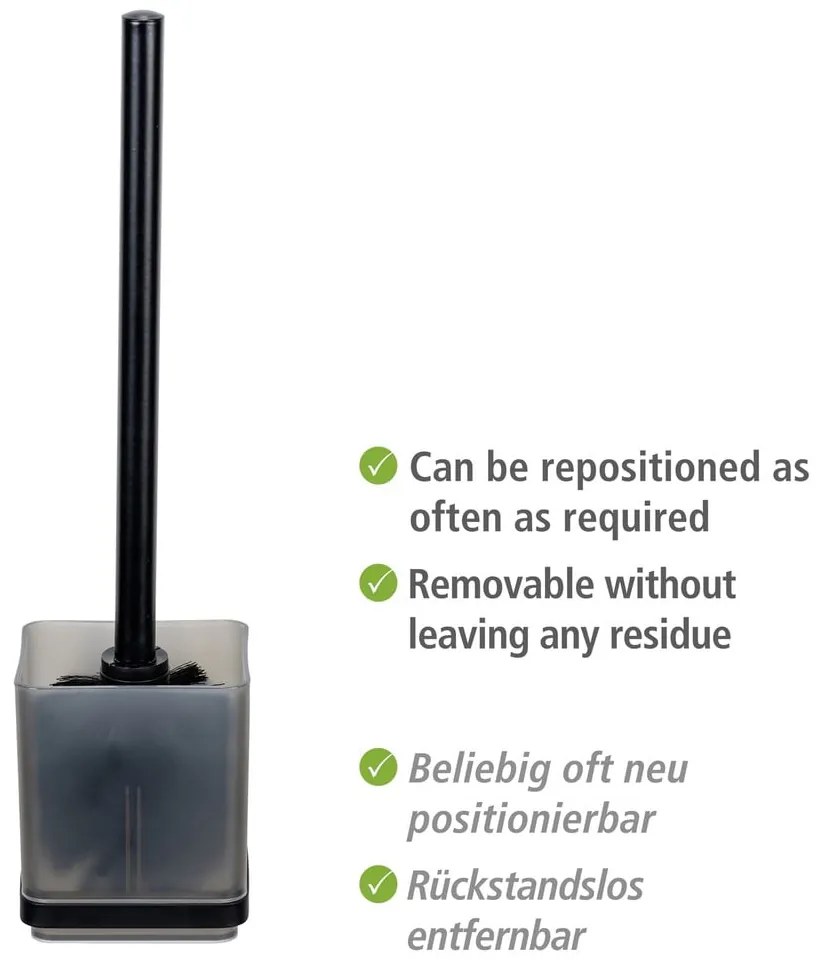 Scopino nero autoportante in plastica Quadro - Wenko