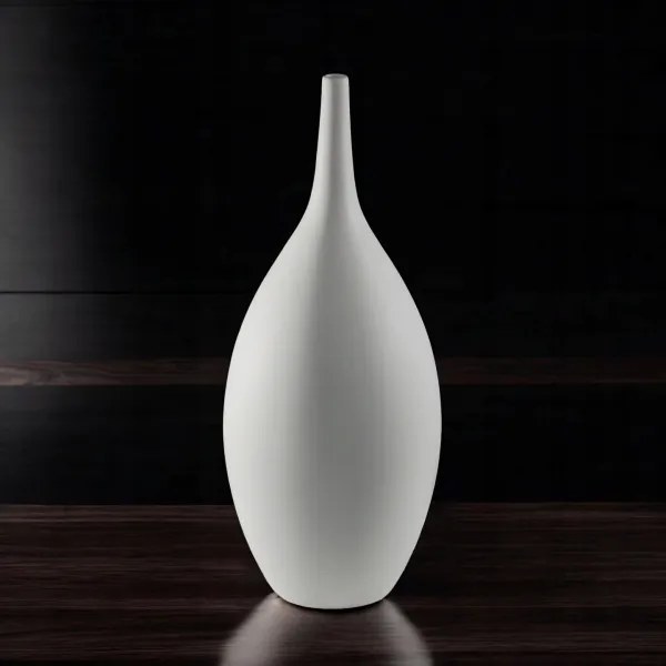 Vaso in ceramica, 47 cm, bianco