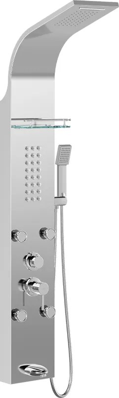 Mexen Adrox pannello doccia con beccuccio, cromo - 7613-04-00