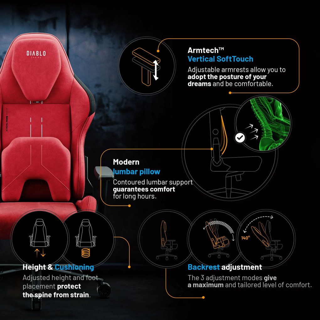 Sedia Gaming Diablo X.One Prime Bloody Mary Normal Size