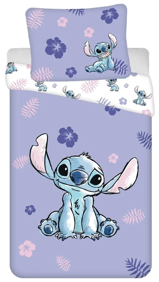 Biancheria da letto per bambini in cotone per letto singolo 140x200 cm Lilo and Stitch - Jerry Fabrics