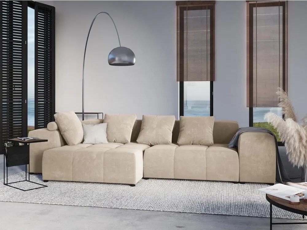 Modulo divano in velluto beige Rome Velvet - Cosmopolitan Design