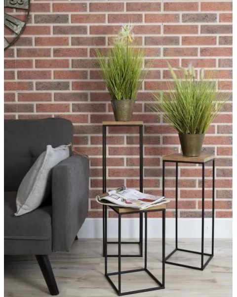 Portafiori BASICLOFT 80x24 nero/marrone