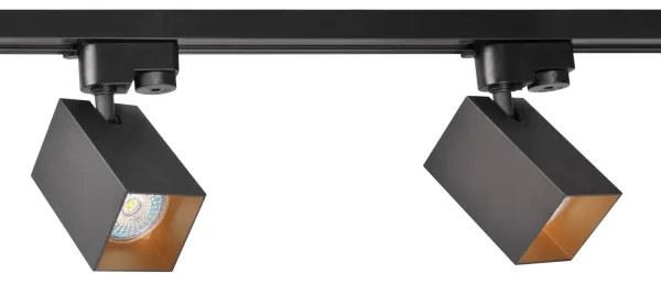 Faretto per sistema a binario SQUARE 3xGU10/10W/230V + 1 m rotaia sistema