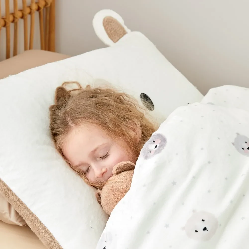 Set di biancheria da letto, con motivo mucca delle Highland 3D, motivo animali occidentali, biancheria da letto, colore: marrone e bianco, con 1 federa 2 pezzi per letto singolo