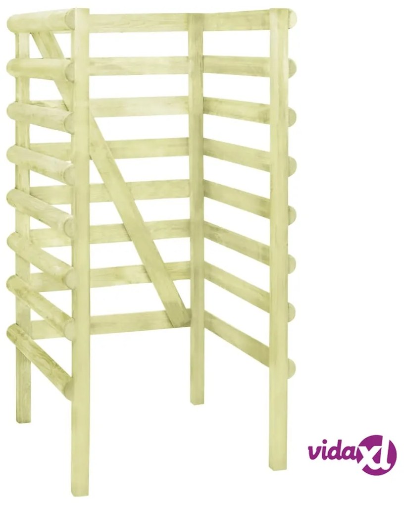 vidaXL Copribidone Singolo 70x80x150 cm in Pino Impregnato Verde