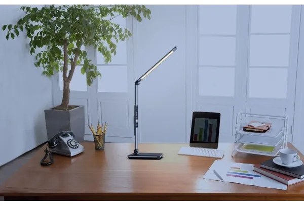 Immax 09105L - Lampada da tavolo LED+CCT dimmerabile con ricarica wireless Qi IDEAL 8,5W/230V