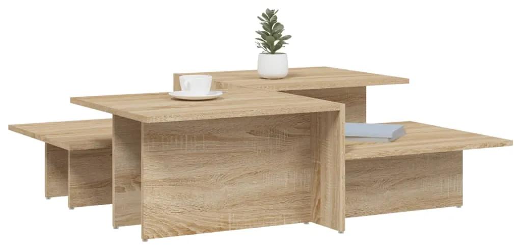 Tavolini da salotto 2 pz rovere sonoma in legno multistrato