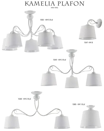 Jupiter 1350 - KM 5 PB - Plafoniera KAMELIA 5xE27/60W/230V