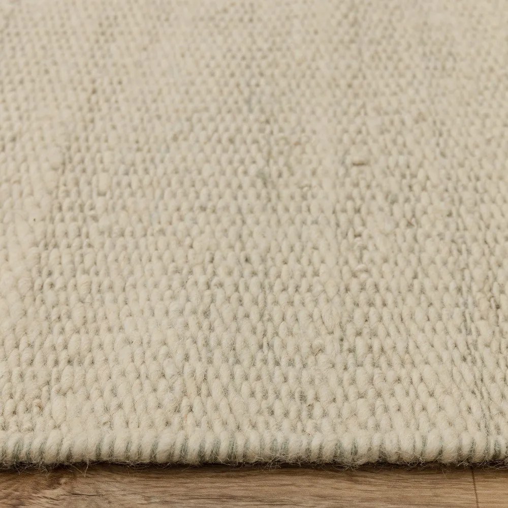 Tappeto in lana intrecciata a mano color crema e verde salvia 200x290 cm Lima Sage - Asiatic Carpets