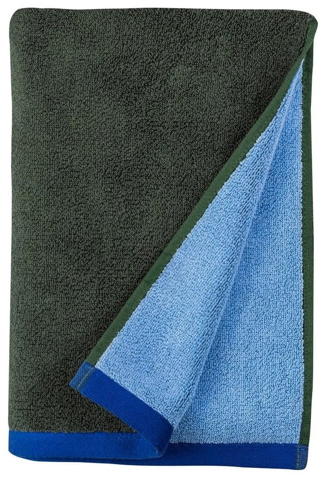 Asciugamano tipo terry verde scuro/blu in cotone organico 50x90 cm Soft – Mette Ditmer Denmark