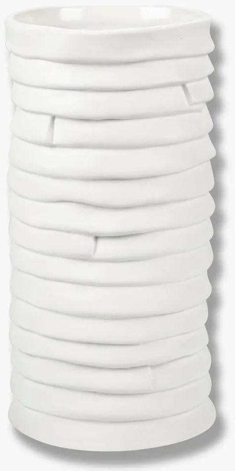 Vaso in porcellana bianca fatto a mano Ribbon - Mette Ditmer Denmark