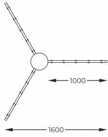 Zuma Line 20008-3X1BK - Lampadario a plafone LED BALBO LED/42W/230V 3000/4000/6000K