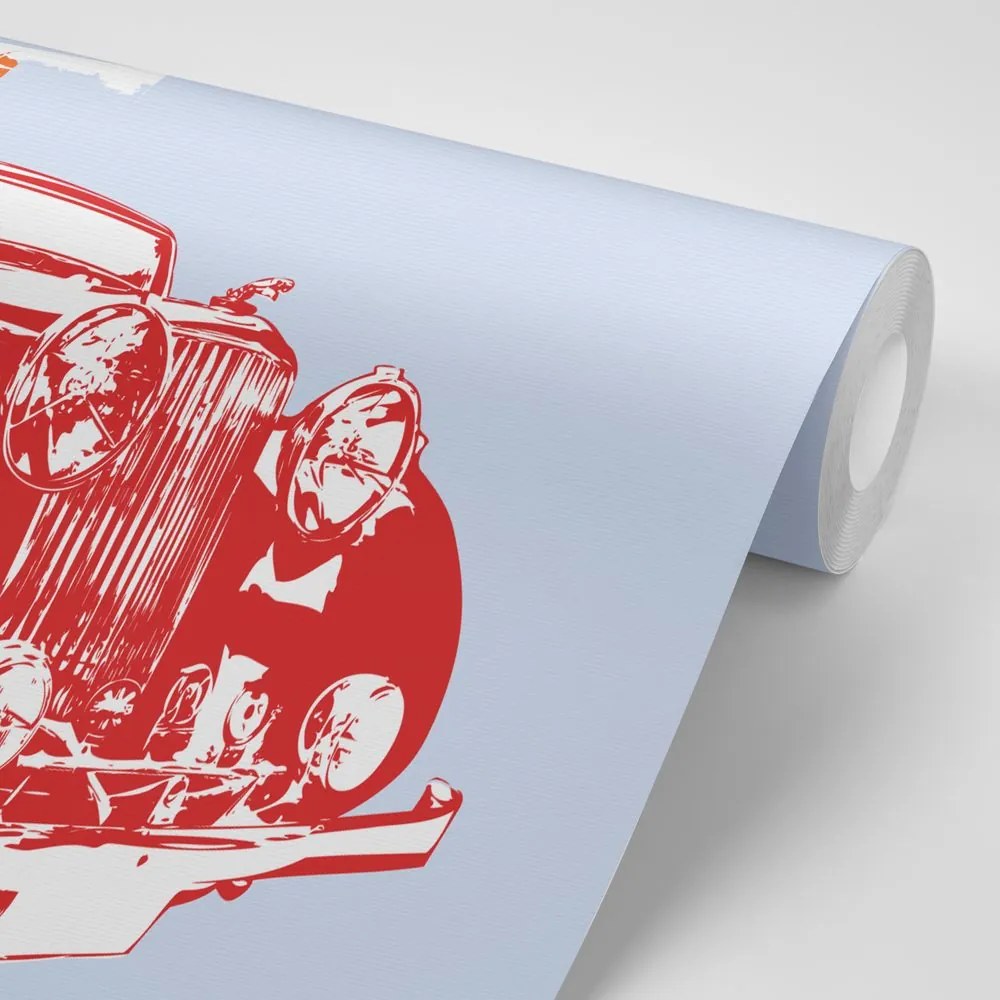 Carta da parati – Auto retrò con astrazione