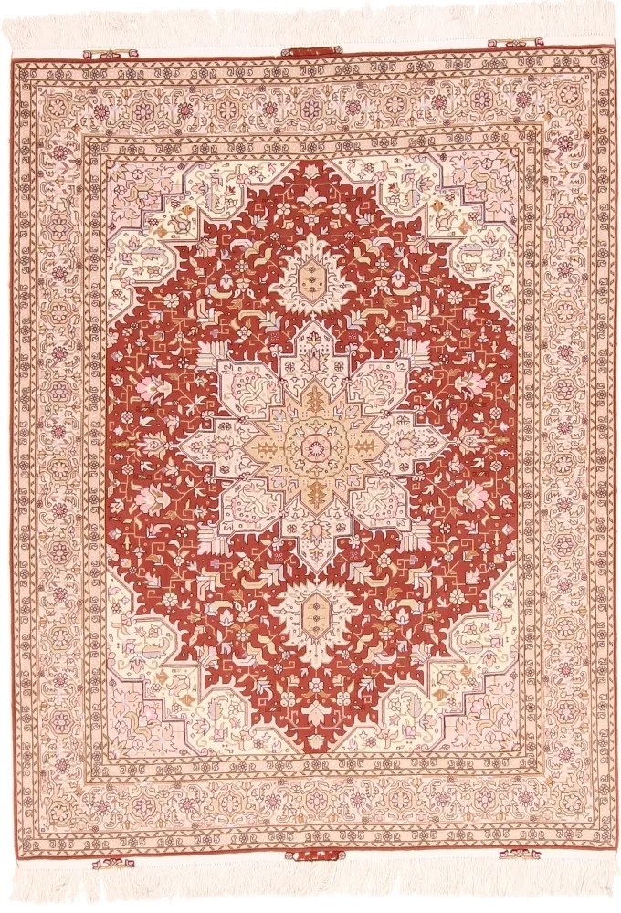 Tabriz Tappeto persiano 200x160 Beige (Iran) Annodato A Mano