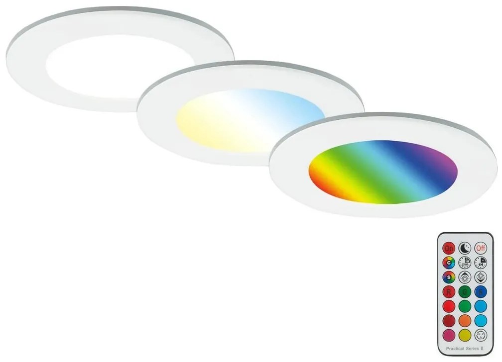 Briloner - SET 3x Lampada LED dimmerabile da bagno LED/4,8W/230V IP65