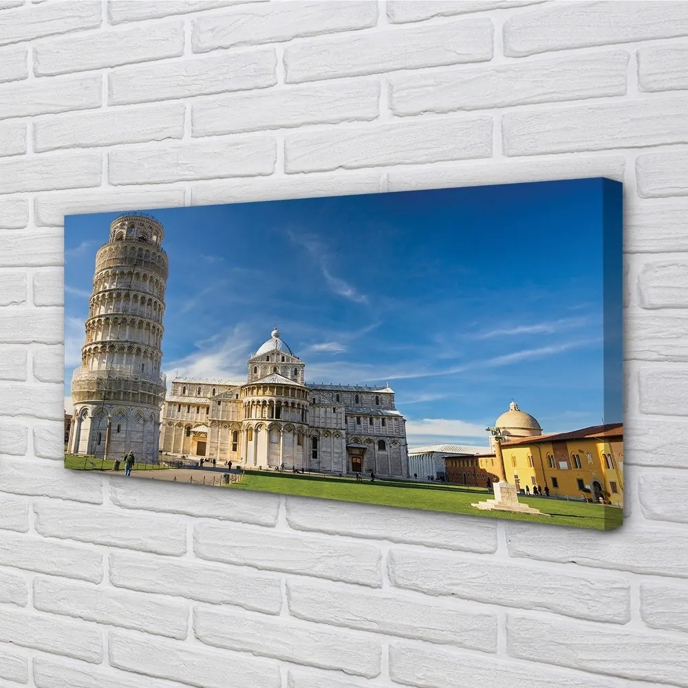 Quadro su tela Cattedrale della torre della curva italiana 100x50 cm