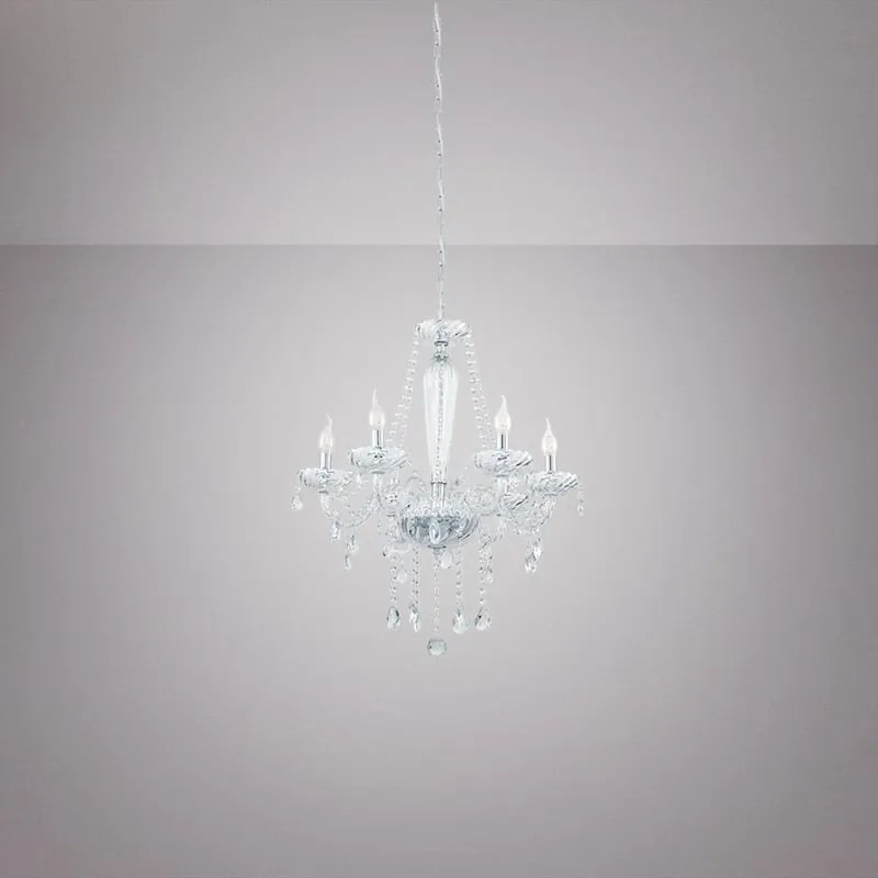 Lampadario Neoclassico Basilano 1 cromo 6x E14 Ø72cm EGLO