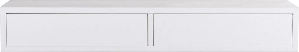 Mensola da Parete con 2 Cassetti 88,2x13,4x20 cm in Fibra di Legno Domino Bianco...
