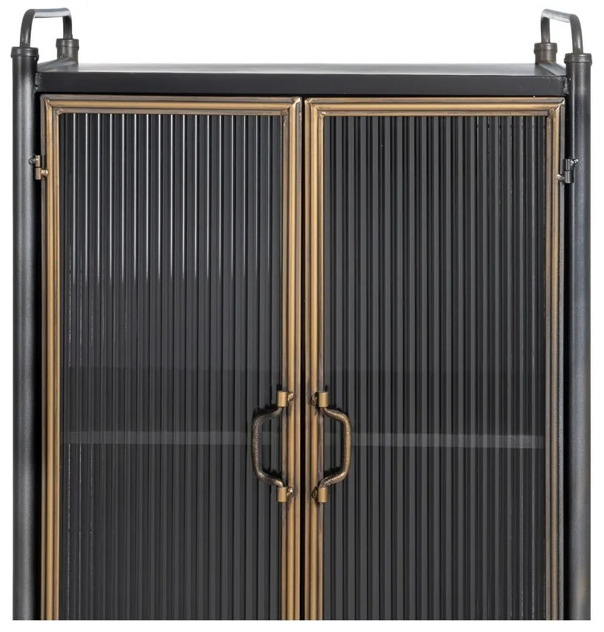 Vetrina in metallo nero 58x150 cm Brick - Ixia