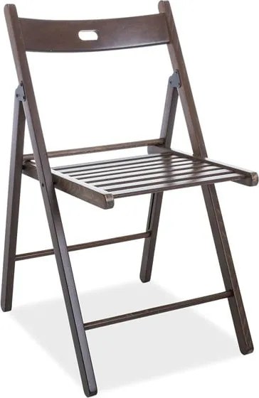 Sedia pieghevole in legno Smart II noce scuro - H 78 cm