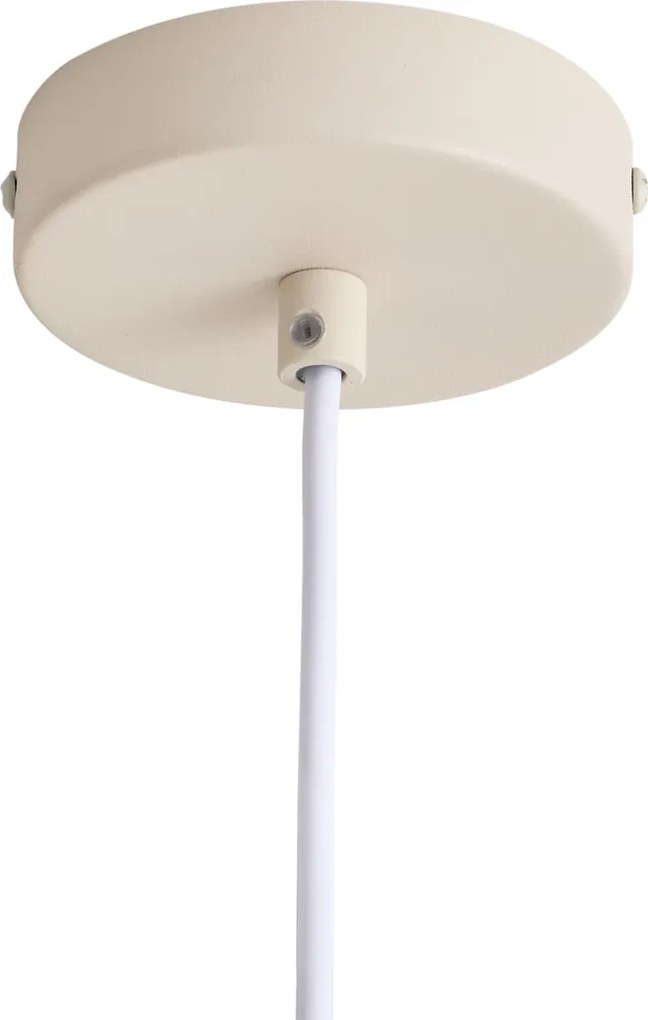 Lampada a sospensione scandinava beige con vetro opalino - Polly