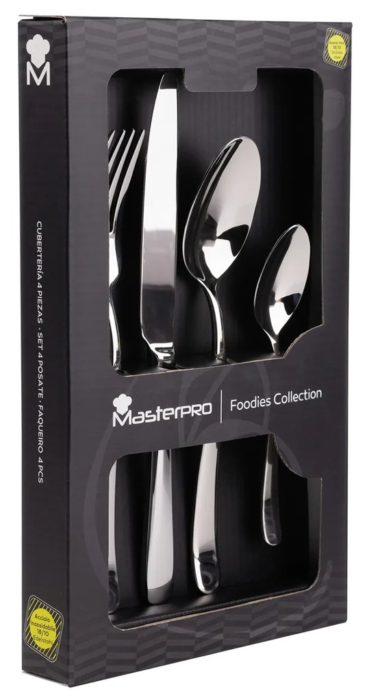 Set 4 posate in acciaio inox Masterpro Foodies Collection