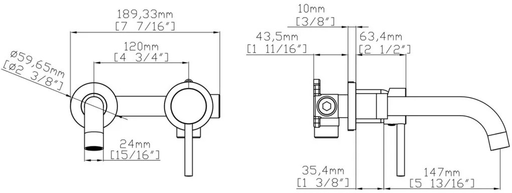 New Line Miscelatore Da Incasso A Muro Per Lavabo cromo