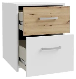 Comodino URO rovere artisan/bianco