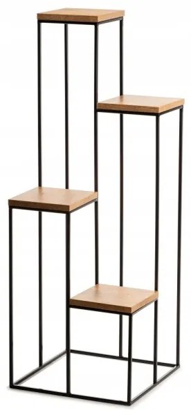 Portafiori 110x40 cm nero/marrone