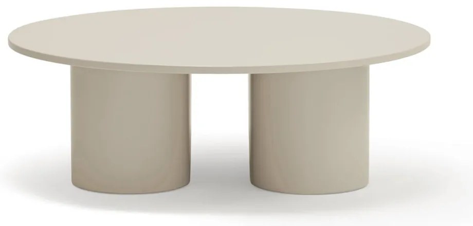 Tavolino da salotto color crema 110x111 cm Totem – Teulat