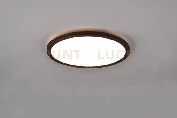 Aureo plafoniera led 18w 2200lm, 3000 - 6500k bordo nero con teleco...