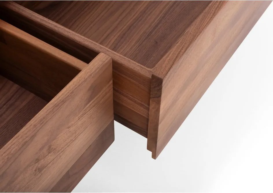 Mobile TV marrone in noce massiccio 220x45x45 cm Fawn – Gazzda