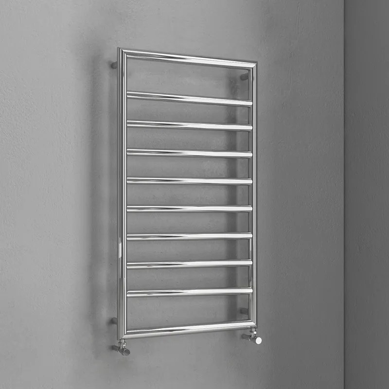 Scalda salviette bagno 900x500mm cromato interasse 462 mm KAM-D7009C - KAMALU
