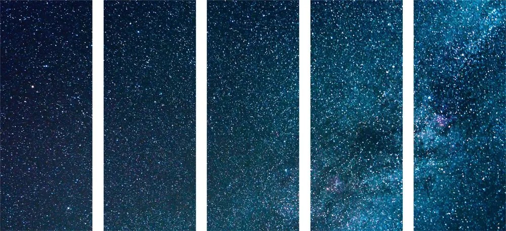 Quadri 5 pezzi – Splendida Via Lattea tra le stelle