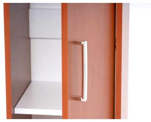 Scarpiera in legno nobilitato 1 anta ripiani interni H 189 cm Ciliegio