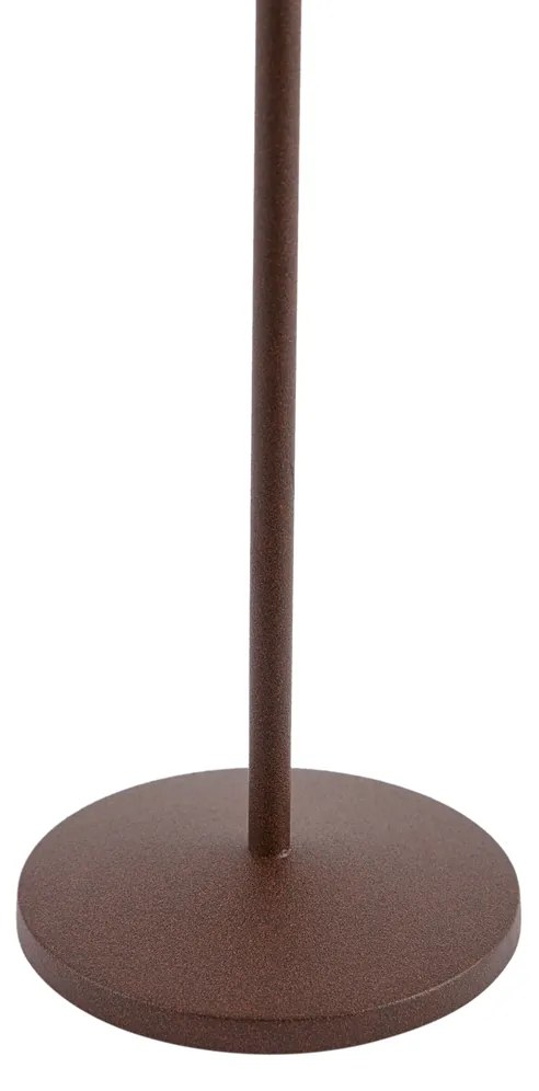 Lampada da tavolo marrone ruggine con LED ricaricabile e stazione di ricarica IP65 - Raika