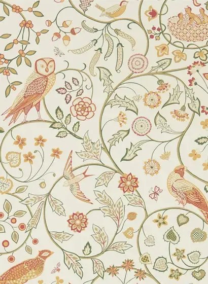 Morris & Co Carta da parati Newill - Ivory/ Sage