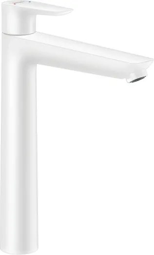 Rubinetto per lavabo Talis bianco HANSGROHE getto laminare cristallino a canna alta