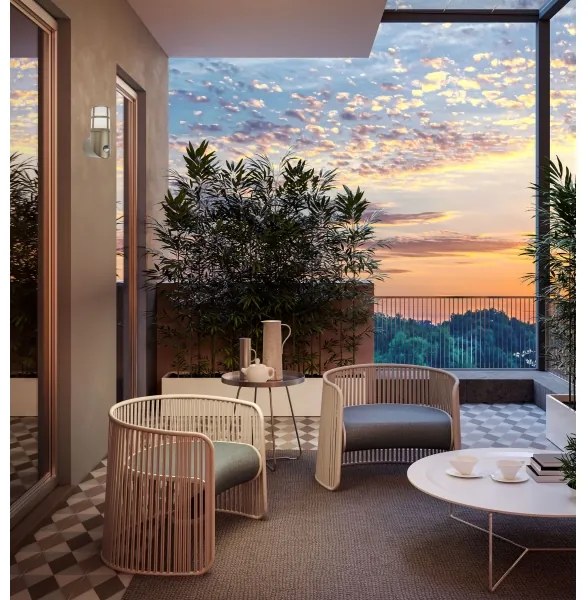 Redo 90199 - Lampada da esterno con sensore TRITON 1xE27/28W/230V IP54 ottone