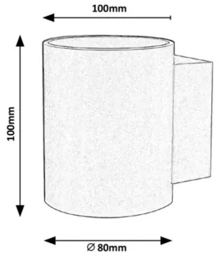 Rabalux 7020 - Applique KAUNAS 1xG9/10W/230V nera