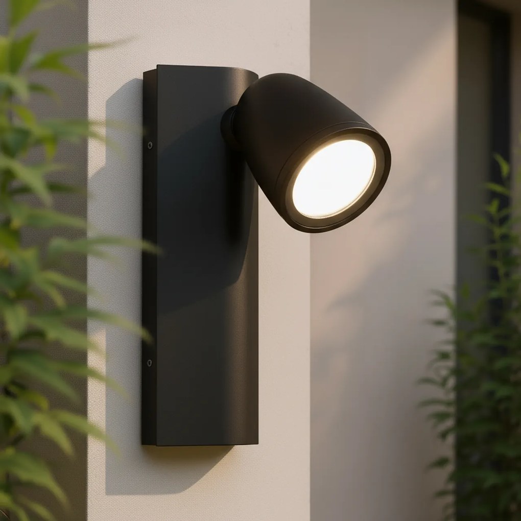 Applique da Esterno GU10 Orientabile IP65 Serie AXIS - Nera