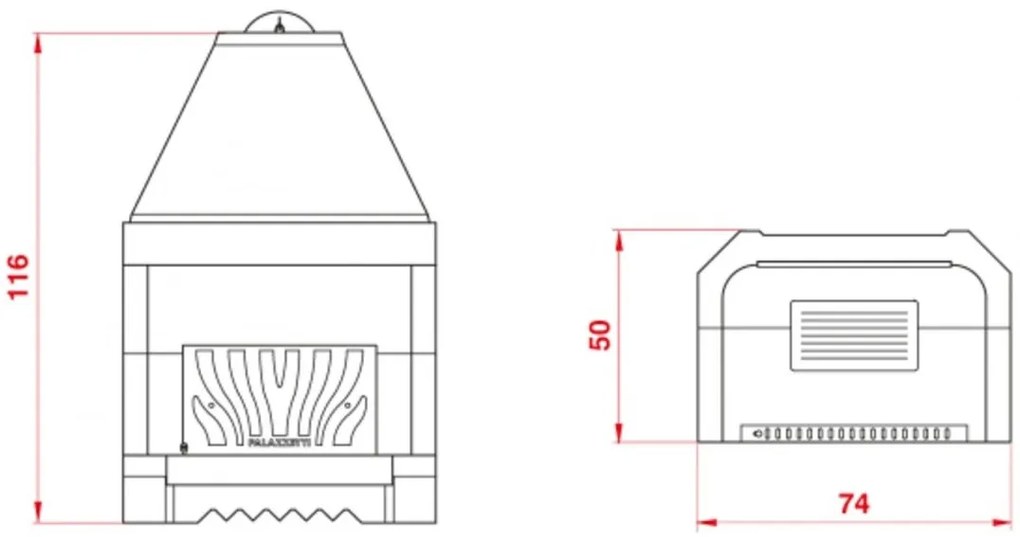 Focolare A Legna Palazzetti Bar Patio 64 R 802100340