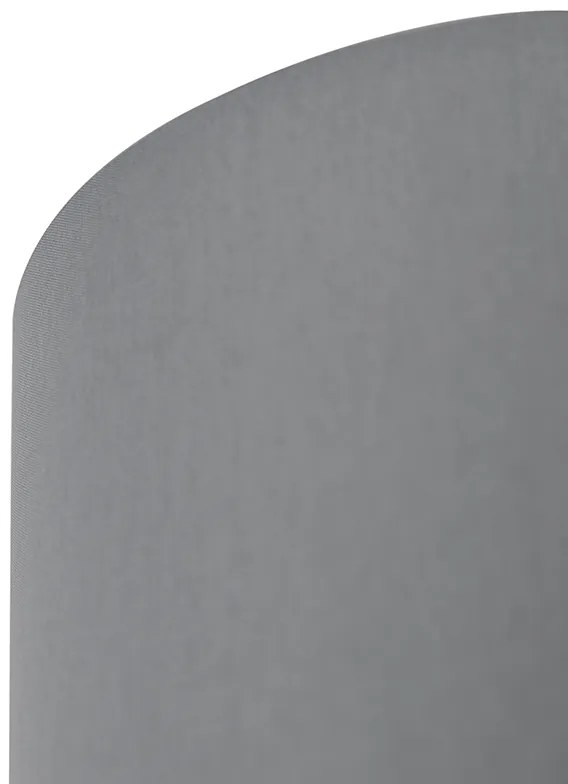 Paralume grigio 18/18/14 con interno bianco