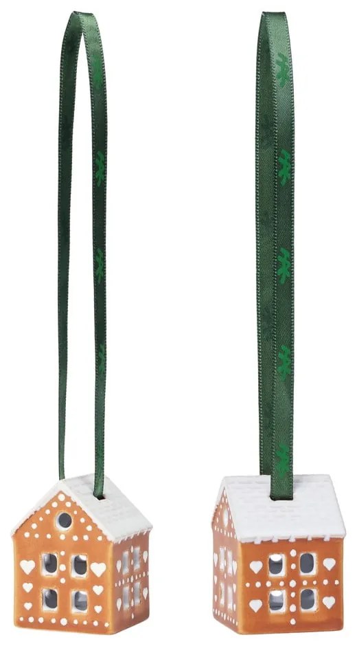 Decorazioni per albero di natale in set in ceramica 2 pz 5 cm Gingerbread – Kähler Design