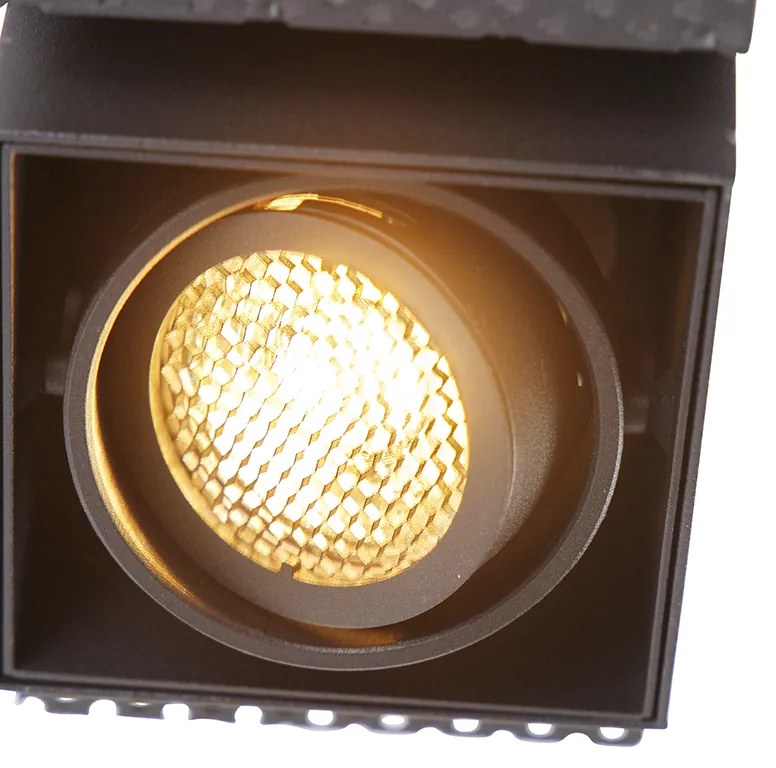 Faretto da incasso nero orientabile e girevole senza cornice - Oneon Honey
