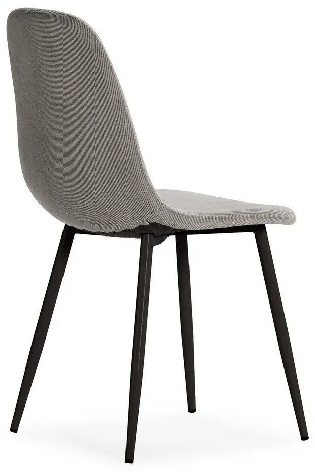 Sedie da pranzo in set grigio chiaro in imbottito 4 pz Minka – Marckeric