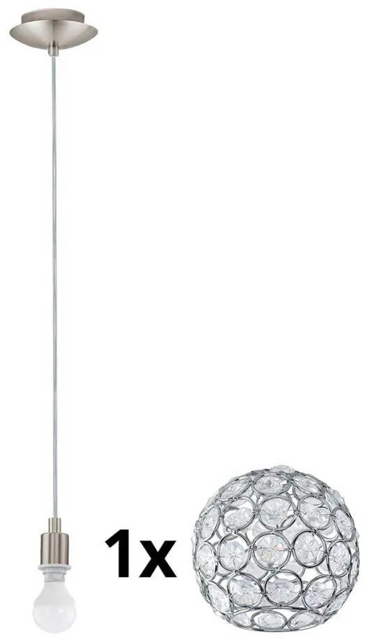 Eglo - Lampadario LED a sospensione con filo MY CHOICE 1xE14/4W/230V  cromo