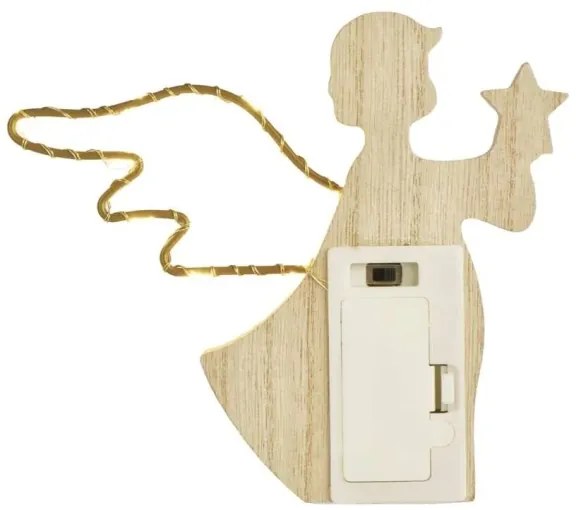 Decorazione natalizia a LED, 8 LED, alimentata da 2 batterie AAA — Angelo